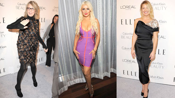 Diane Keaton, Christina Aguilera, Kate Hudson Diane Keaton, Christina Aguilera, Kate Hudson